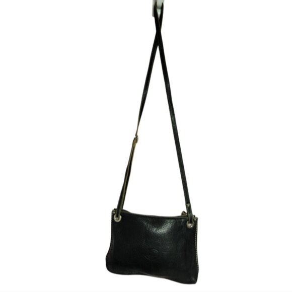 Black Roots Leather Crossbody Bag - Picture 2 of 11